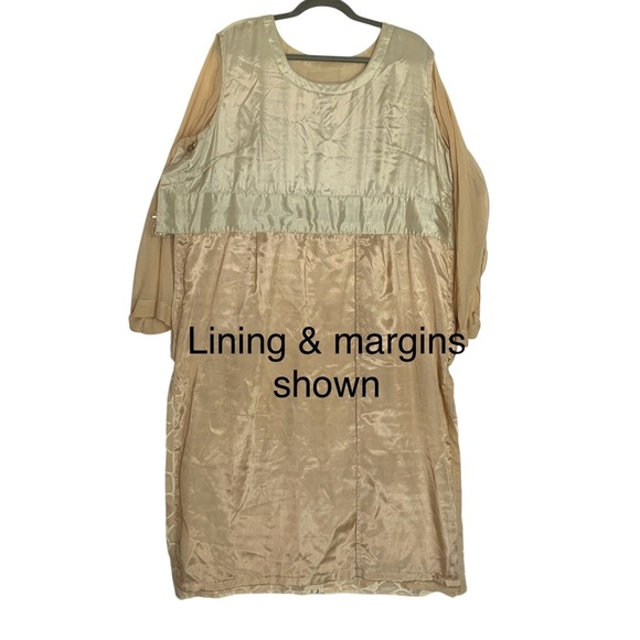 Nazila Couture sz Med Sheer Sleeve Silk Kurta Embroidery & Sheer Overlay NWOT - Picture 10 of 13